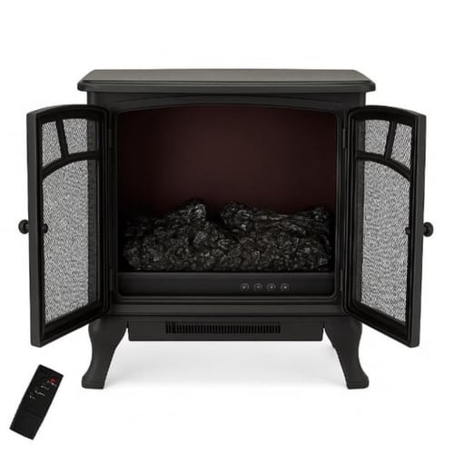 دفاية ديكور على شكل دولاب مع ريموت جي في سي برو أس...