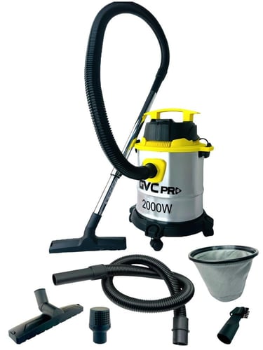 مكنسة برميل شفط ماء جي في سي برو استيل 15 لتر 2000...