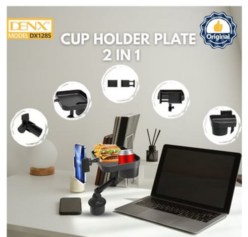 صينية حامل اكواب للسيارة 2 في 1 ، صينية حامل اكواب...