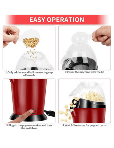 ماكينة صنع الفشار صحية 1100 واط تعمل بالهواء الساخ...