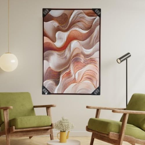 لوحة فنية راقية كانفس بتصميم تجريدي عصري – لمسة أن...