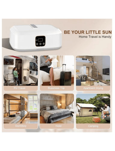 مجفف ملابس محمول – آلة تجفيف صغيرة مع جهاز تحكم عن...