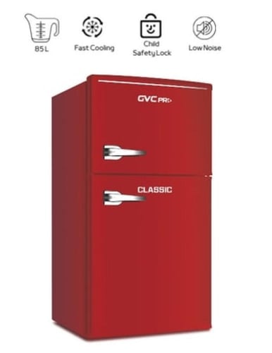 ثلاجة كلاسيك بابين تصميم عصري أحمر - GVRG-199