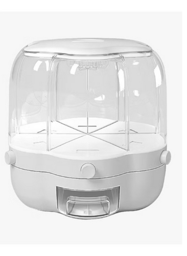 موزع طعام دوار بـ6 اقسام لتخزين الارز و الحبوب، حا...