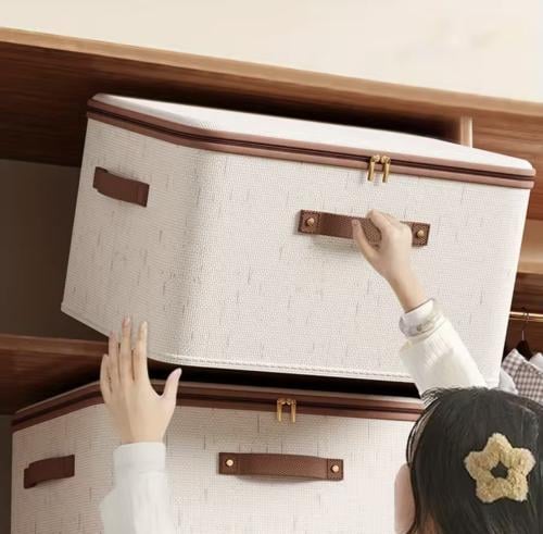صندوق تخزين بسحاب كتان