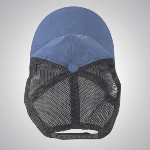 Suede Trucker Cap Blue