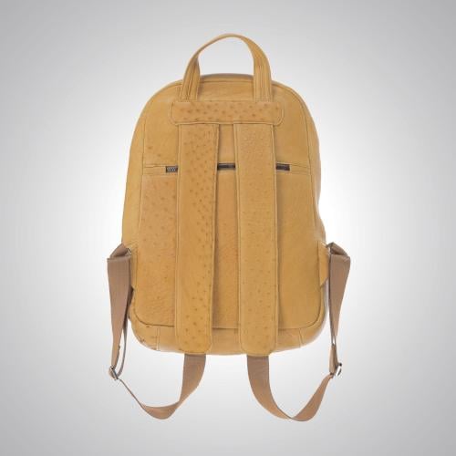 Ostrich Leather Backpack - Burgundy