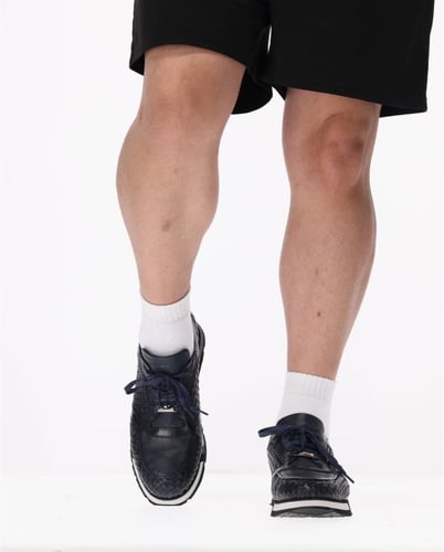 Woven RA - Navy Buffalo
