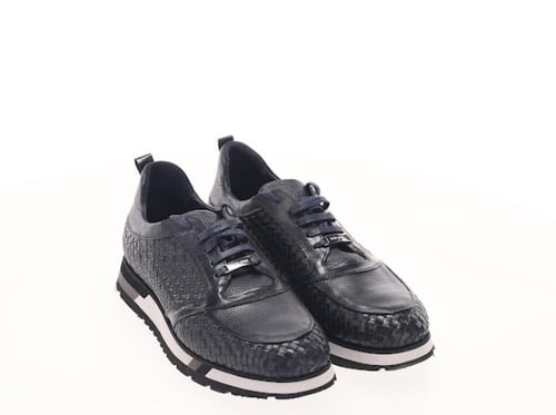 Woven RA - Navy Buffalo