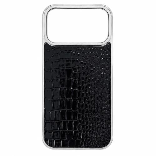 Silver Black Leather