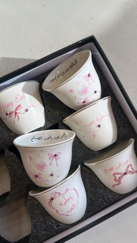 فناجيل حلوة العيد كرستال نص درزن