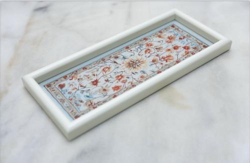 صينية تقديم مفرد بنقش الزل الفاخر