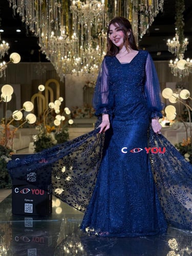 فستان سهرة يشري لحظاتك الراقية بإطلالة تخطف الأنظا...