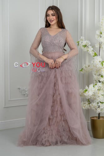 فستان سهرة "داستي روز" بتنورة كشكش غنية وصدر مطرز...