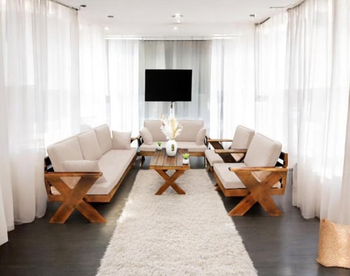 طقم جلسات خشب 7شخص