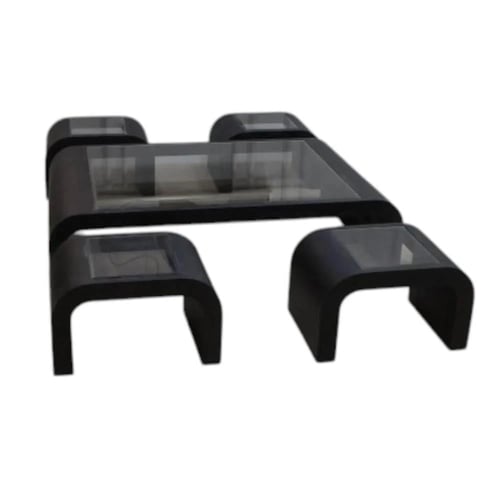 طقم طاولات ارضي 5قطع لون الأسود