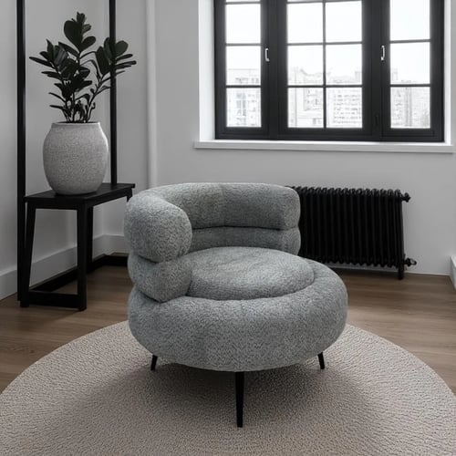 كرسي بوكلية أبيض ارجل ذهبي - متعدد الألوان