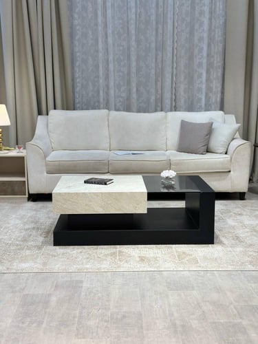 طقم طاولة بديل الرخام 7 قطع – فخامة تلامس الواقع