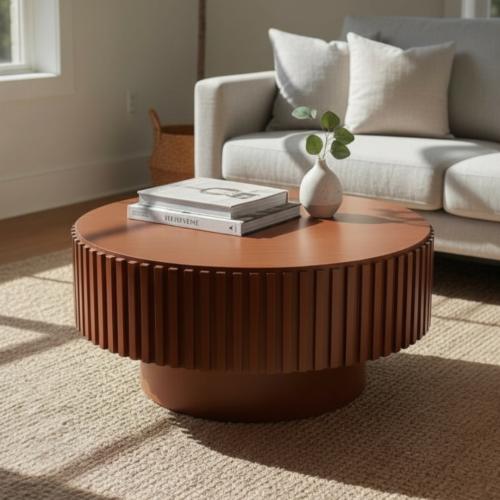 طاولة ضيافة خشب بني تعتيق - بتصميم فاخر وأنيق kf