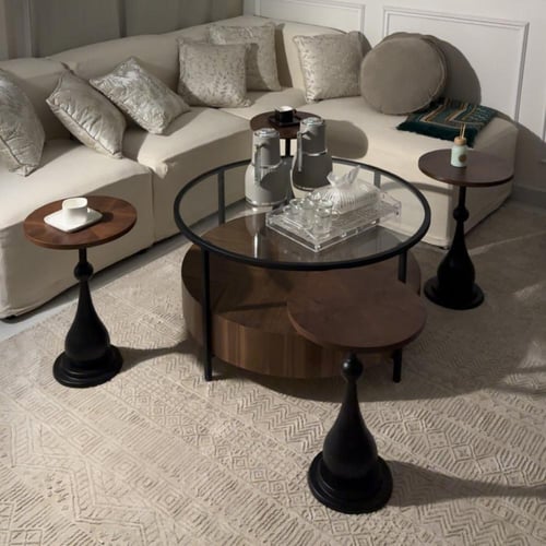 طقم طاولة قشرة