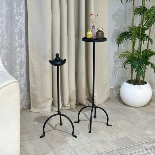 طقم مبخرة لون أسود 2 قطع