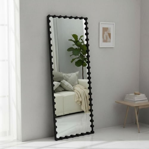 مرايا ديكور بتصميم عصري فخم بإطار أسود - 160*60 سم...