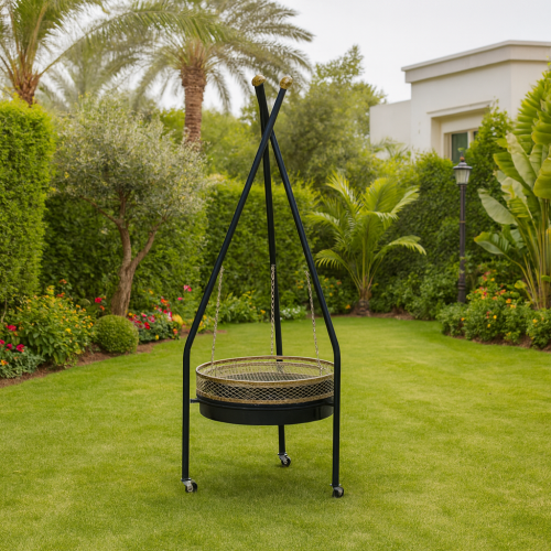 منقل حديد دائري بكفرات متحركة *winter