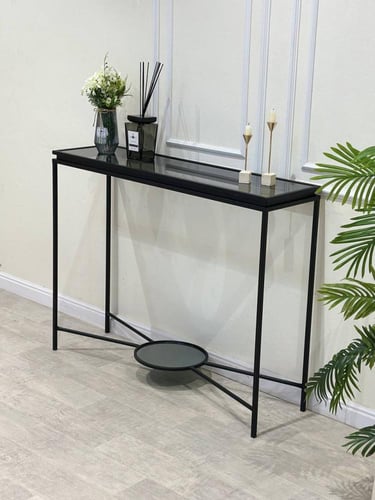 مدخل كونسول سطح زجاج بتصميم عصري