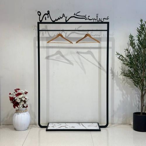 علاق ملابس قاعدة سطح خشب شكل رخام (TL)