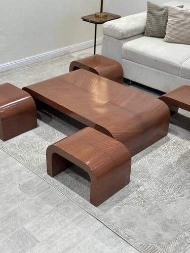 طقم طاولات أرضي تعتيق مع ٤خدمه