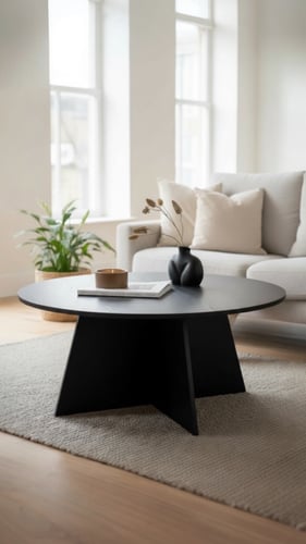 طاولة قهوة خشب سنديان أسود kf