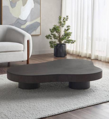 طاولة ضيافة أرضي خشب أسود - بتصميم أنيق وفاخر