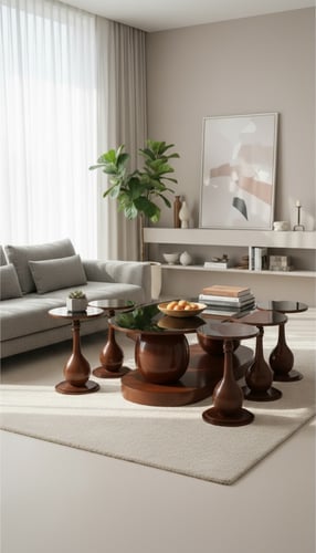 طقم طاولات مع 6خدمة