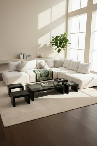 طقم طاولات ارضي 5قطع لون الأسو]