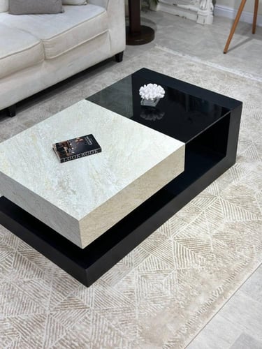 طقم طاولة بديل الرخام 7 قطع – فخامة تلامس الواقع