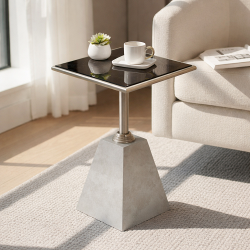 طاولة خدمة بديل رخام سطح زجاج