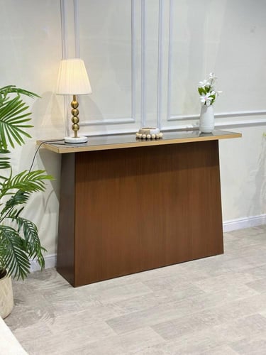 كنسول مدخل سنديان بسطح بديل رخام ومرايا – فخامة تل...