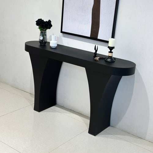 مدخل خشب مقوس لون أسود