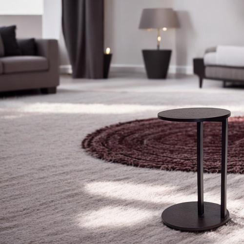 طاولة مفرد جانبيه خشب لون بني غامق