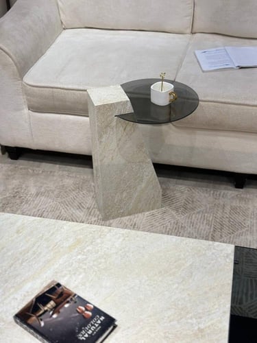 طقم طاولة بديل الرخام 7 قطع – فخامة تلامس الواقع