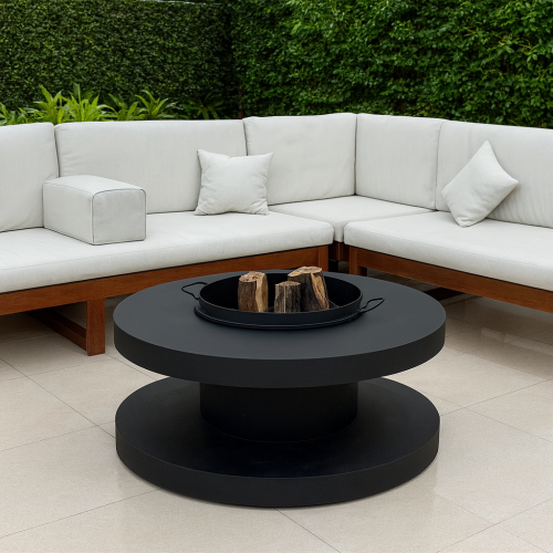 منقل شوي دائري حديد أسود *winter