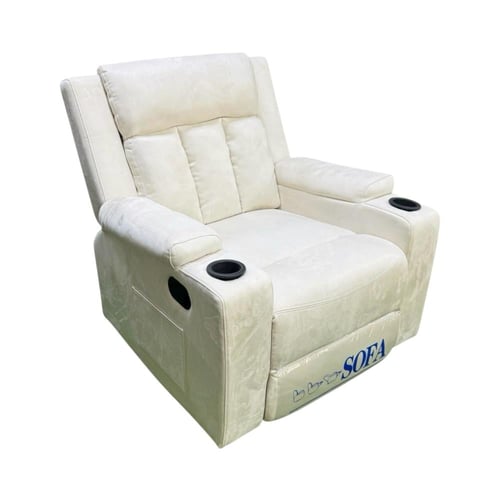 كرسي استرخاء هزاز دوار لون أبيض - بتصميم أنيق وعمل...