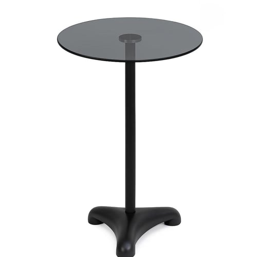 طاولة خدمة سوداء سطح زجاج أسود شفاف - بتصميم أنيق...