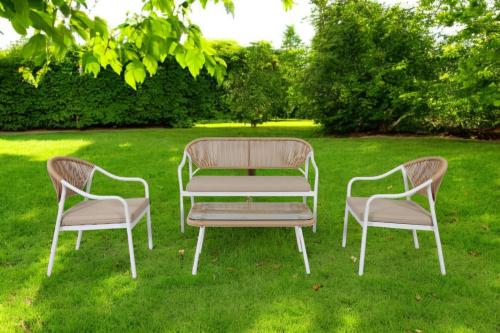 طقم كنب لون بني 4 اشخاص