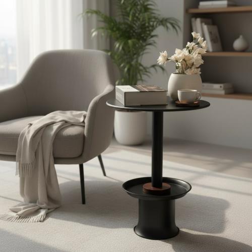 طاولة خدمة حديد أسود - بتصميم فاخر وأنيق *LU توصلك...