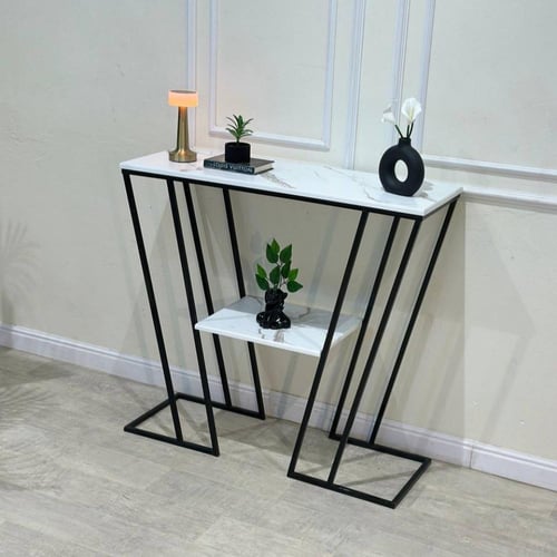 كنسول مدخل بتصميم حديث – فخامة وعملية في آن واحد