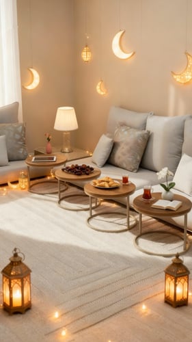 طاولات خدمة ارضية لون شمباني 4 حبة - متعددة الألوا...