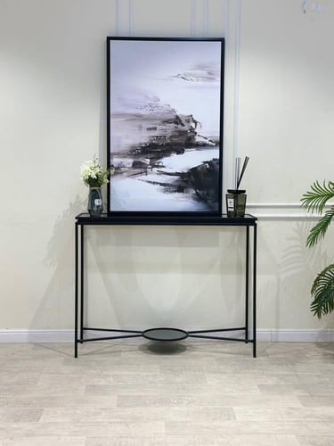 مدخل كونسول سطح زجاج بتصميم عصري