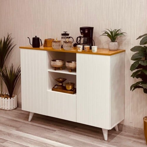 ركن كوفي خشب ابيض