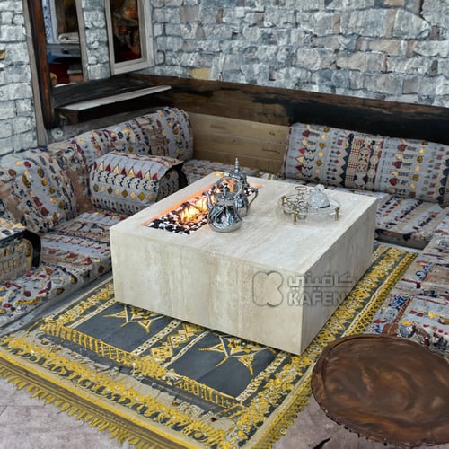 طاولة رخام فتحة حفرة النار *winter